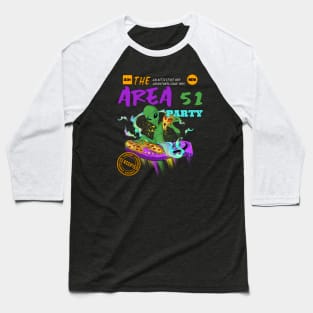 Pizza Party Space Alien DJ Baseball T-Shirt